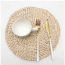 볏짚받침대 라탄 볏짚 받침 40cm 밀짚 받침대 접시 감성 캠핑 냄비 테이블 매트 왕골, 대형원형 40cm, 1개