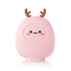 베러바이즈 사슴 실리콘 전자레인지 사용 보온 물주머니 03 핑크 500ml, 1개