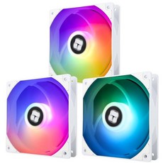 써멀라이트 TLC12C X3 CPU 팬 120mm 케이스 쿨러 SFDB 베어링 포함 4핀 PWM 사일런트 컴퓨터 최대 1550RPM 냉각 （3개 수량 USA, TL-C12CW-S X3