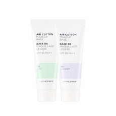 더페이스샵 에어 코튼 메이크업베이스 35ml (1+1), 01 민트+ 02 라벤더, 1개