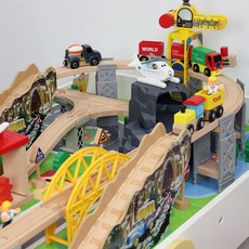 키앤비 디럭스 기차놀이110p+칼라 테이블+전동기차