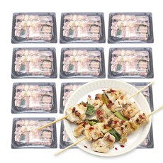 가나안식품 업소용 파닭꼬치 20팩 냉동 닭꼬치 숯불 캠핑 파닭 데리야끼, 400g, 20개