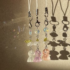 행운의 테루테루보즈 키링 유령 야광 맑음인형, 1개, 화이트 - 이미지 2