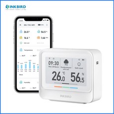 IKBIRD IBS-TH5-WiFi 9-In-1 가정용 온도 습도 모니터 가정 사무실 연구용 3.71 인치 전자 디스플레이 실내 공기질 모니터가있는 가정용 기상 관측소, 1개 - 멀티미디어디빅스