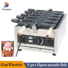 오픈 타이야키 생선 와플 스낵 도구 베이킹 제조 가스 기계 메이커 전기, Gas heating, 1개
