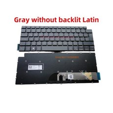 DELL Inspiron 14 5490 5494 P42E P83F 5493 5498 7490 7491 백라이트 노트북 키보드 독일어 프랑스어 라틴 신제품, 1) Gray Latin, 1개