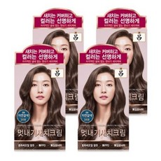 려 우아채 일반염색약(새치), 5N 자연갈색, 4개