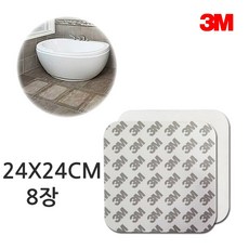 쓰리엠 SW 욕실타일용 투명 미끄럼방지 스티커, 반투명, 8개