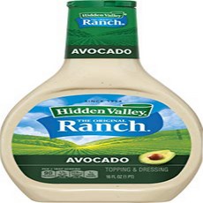 Hidden Valley Avocado Ranch Salad Dressing & Toppi Hidden Valley 아보카도 랜치 샐러드 드레싱 및 토핑 프리 - 16온스, 1개, 473ml