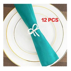 냅킨 링스 골드 실버 매듭 나비 냅킨 버클 웨딩 크리스마스 생신 냅킨링 은 Butterfly Knot Napkin Rings Serviette Buckle Silver Gold, 실버 -12PCS