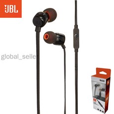 Jbl T110 3.5mmWired In-Ear Headphones Stereo Music Earphones Bass Headsets Sports Headphones In-line, black