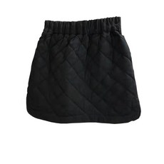 여성용 무늬 패딩 스커트 추동 빅사이즈 밴딩 하이웨스트 A라인 스커트 미니치마 Women's Half Skirt