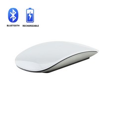 버팀컬마우스 레이저마우스 매직 마우스 2 블루투스 무선 충전식 아크 터치 슬림 무소음 애플 마이크로소프트 노트북 PC 컴퓨터 맥용, [01] White Bluetooth, 한개옵션1