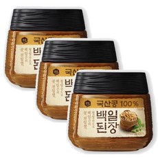 샘표 맛있는 집 된장 국산콩 백일된장 100%국산콩 백일숙성 900g, 3개