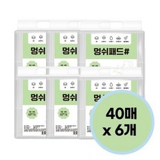 (무료배송) 멍쉬패드 대형 40매 60 x 76cm (6개입 1박스) - 배변패드 애견패드, 1개, 40개 - 멍쉬패드