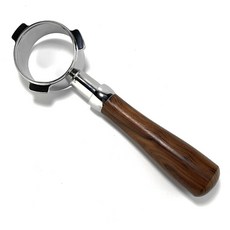 Breville 870/878/880 필터 바구니 교체 에스프레소 머신과 호환되는 54mm 커피 밑면 Portafilter|Coffeeware Sets|, 1개, Silver wood