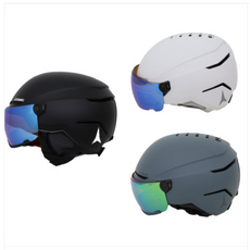 아토믹 바이저 헬멧 성인용 스키보드 고글 일체형 코스트코, L, 블랙