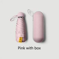 자외선 차단 미니 캡슐 우산 소형 우산 포켓 파라솔, Pink with box