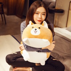 병아리 바디필로우 모찌쿠션 쿨베개 애착인형 롱쿠션, 브라운 시바견 60cm, 슈퍼소프트롱-브라운시바견