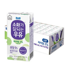 매일유업 소화가 잘되는 우유 저지방, 190ml, 50개