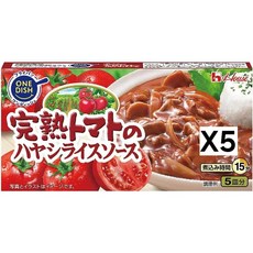 일본 하우스 완숙토마토의 하야시라이스 소스 고체형 5접시분 92g 5개