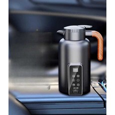 시거잭 커피포트 자동차 12V 가열 머그잔 다용도, 스마트 온도조절 모델 (1300ML)+받침대