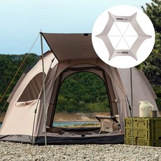 로티캠프 육각 원터치 돔 텐트 2윈도우 + TPU루프 세트, 원터치 육각 텐트 탄 + TPU 루프 탄
