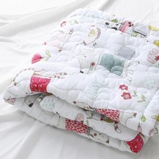 이솔홈 뽀삐 순면 워싱 유아동 차렵 낮잠 이불, 핑크
