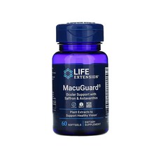 라이프 익스텐션 MacuGuard 루테인 지아잔틴 아스타잔틴 60소프트겔, 30정, 1개