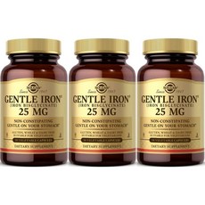  Solgar Gentle Iron 솔가 철분 25mg 90정 3병, 3개 