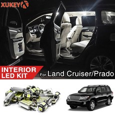 LED 인테리어 조명 키트 제논 화이트 돔지도 실내 쿠폰 램프 전구 Canbus For Toyota Land Cruiser 80 100 200 Prado 120 150 FJ|시, 1개, FJ Cruiser-6PC, 단일