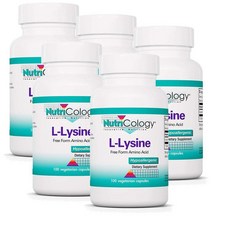 뉴트리콜로지 L-라이신 500mg 캡슐 Nutricology L-Lysine, 5개, 100정