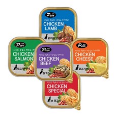 피어 사각캔 100g 5종 콤보 강아지 애견 간식 보강식 tin*0583aK, 1개