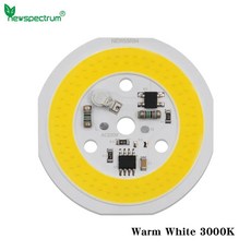 LED 기판 램프 전구 모듈 COB 칩 드라이버 고휘도 투광 조명용 원형 내추럴 화이트 220V 9W 12W 15W, [01] Warm White 3000K, [02] 12W, 1개
