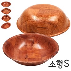 우드보울 원형 간식접시 S (압축 자작나무 팝콘볼 과자 안주접시 나무그릇 떡접시), 원형소형, 1개