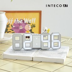 [ 인테코AT ] 스누피 피규어 3D LED 디지털 시계 (정품 라이센스), 단품