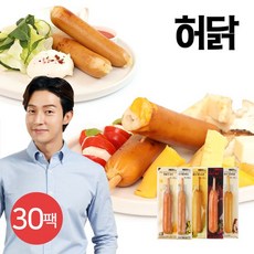 허닭 [허닭] 닭가슴살 소시지 후랑크 70g 5종 30팩, 30개