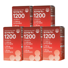 담을수록 밀크씨슬 맥스 1200 / 식약처인증 고함량 밀크씨슬 실리마린 600mg, 5박스, 60정