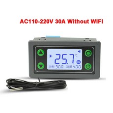 SA30 WIFI 원격 제어 온도 조절기 6-30V 110-220V 디지털 컨트롤러 모듈 앱 수집 알람, [03] AC110-220V 30A, 1개
