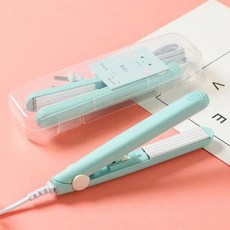 헤어 고데기 스타일링 컬링 프로 3 인 1 미니 호환 다리미 200 ℃ 주름 부목 전기 핑크 컬러 플랫 파티 여행 모델링 도구, Bright Pink, UK