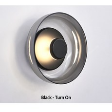 유리 버섯 보루 조명 배경 벽 장식 램프 LED 칩 거실 브래지어 침실 침대 옆 바 가게 Lightin, 01 01 Black, 01 01 Dia23xT9cm, 01 01 CHINA, 1개