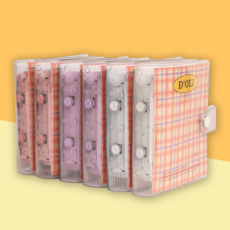 드올리 3공 포카 포토카드 바인더 다이어리 콜렉트북 포카앨범 폴라로이드앨범 덕질템, 투명, 퍼플