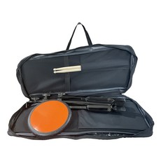 루딕 드럼 연습패드 가방 패키지 셋트-실리콘 패드 8인치+국산 사각형 가방+루딕 전용 스탠드+스틱1조, 오렌지패드