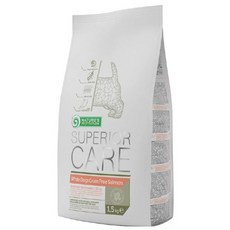 NATURE'S PROTECTION 自然本色 小型成犬適用 亮白無榖配方, 1歲以上小型或迷你型成犬適用, 優質鮭魚, 72%動物蛋白, 鮭魚, 1.5kg, 1袋