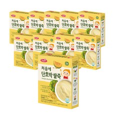 [NEW] 베베스트 처음에 죽 2종 흰쌀죽 단호박쌀죽 45g (15g x 3포), 10개 - 처음에흰쌀죽