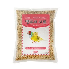 리아펫잉꼬 [2개묶음] 사료 조류용품 모이 잉꼬 600g 먹이 핀치 리아펫 밥 앵무새 BW86483F, 1개