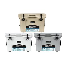 라그렌 모던 캠핑 아이스박스 하드 쿨러 낚시 휴대용 차량용 25L/35L, 라이트그레이, 25L