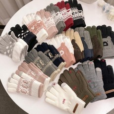 핑크솜털장갑