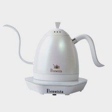 브루이스타 핸드드립 전기 커피 포트 오로라화이트 0.6L 주전자 항온 보온 무선 드립포트 가늘고 긴 주전자, 단품