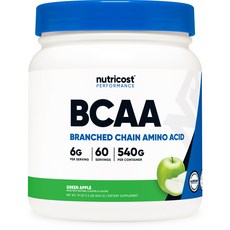 뉴트리코스트 BCAA 사과맛 1개 540g 1서빙 bcaa 6g 60회분 BCAA Powder [500 GMS] [Green Apple]